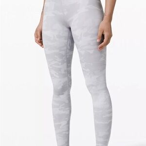 lululemon athletica Light Gray Camouflage Leggings